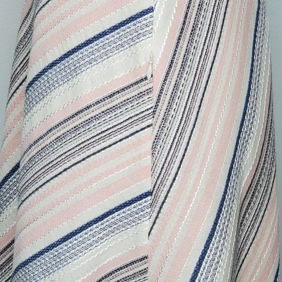 W by Worth Classic Timeless Woven Striped A-Line Career Professional Dress 4 - Picture 6 of 14